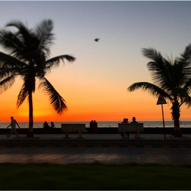 Coucher de soleil à Bombay