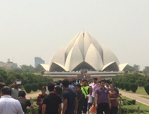 Visite du Lotus Temple de New Delhi