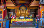 statue dorée de Bouddha à Shey