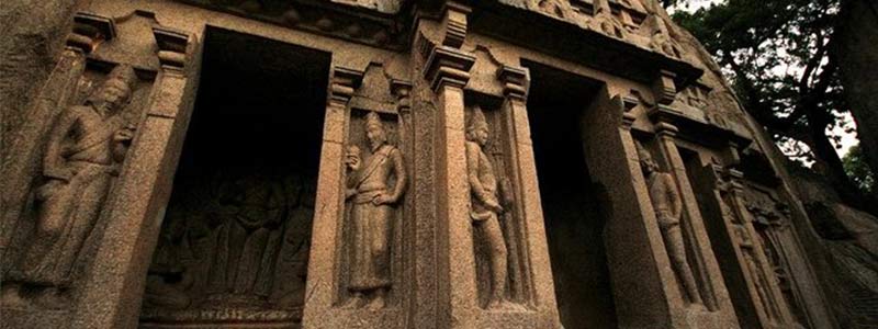 la grotte de la Trimurti à Mahabalipuram